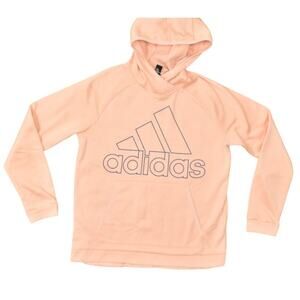 Adidas Pink Pullover Hoodie Women's Medium Polyester Long Sleeve Solid Climawarm
